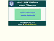 Tablet Screenshot of goenkacollegeadmissions.com